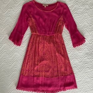 GB Girls Pink & Orange Dress 3/4 Length Sleeve